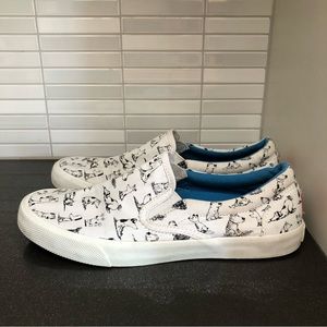 Bucket Feet dog print slip on sneakers